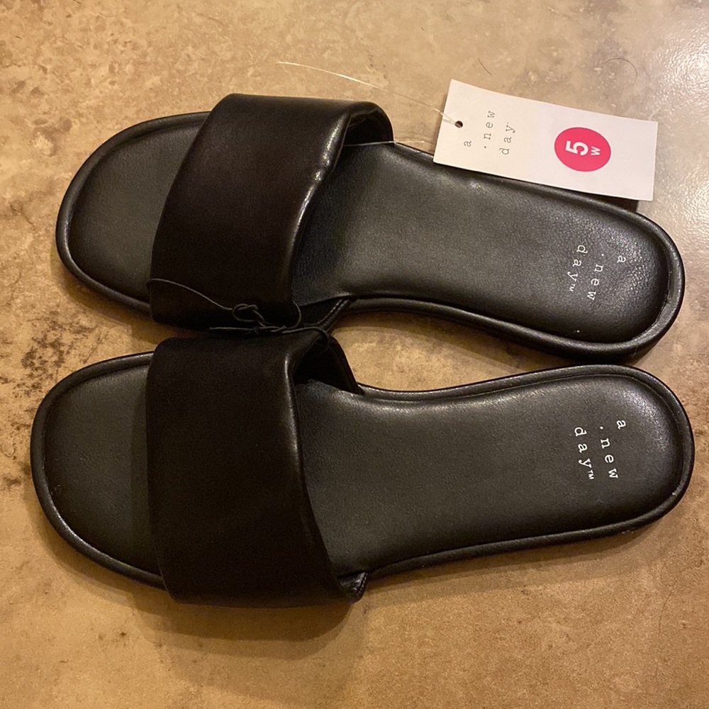 (163) NWT Women’s Black LuLu Flats by a new day. Size 5W - Picture 6 of 11